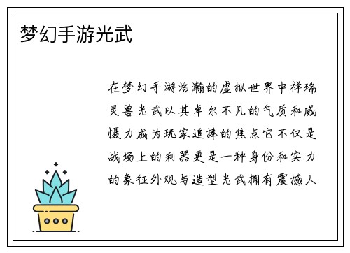 梦幻手游光武